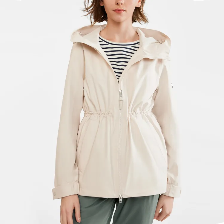 AIGLE Water Resistant Windproof Windbreaker Jacket Women's Sand Pink-1