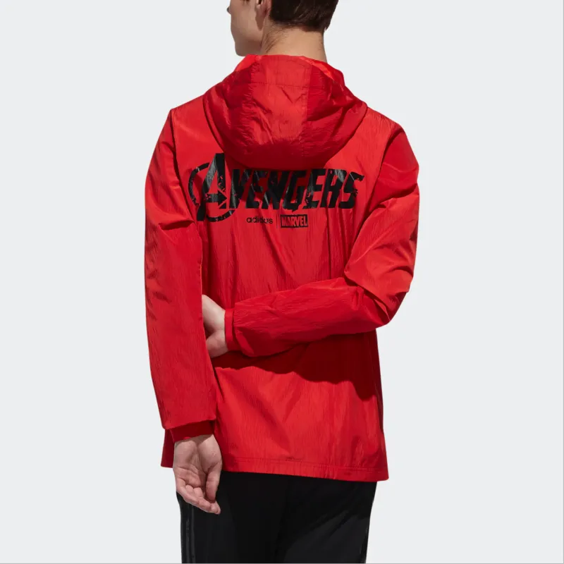 Adidas Neo x Marvel Jackets Coats Men's Red-3