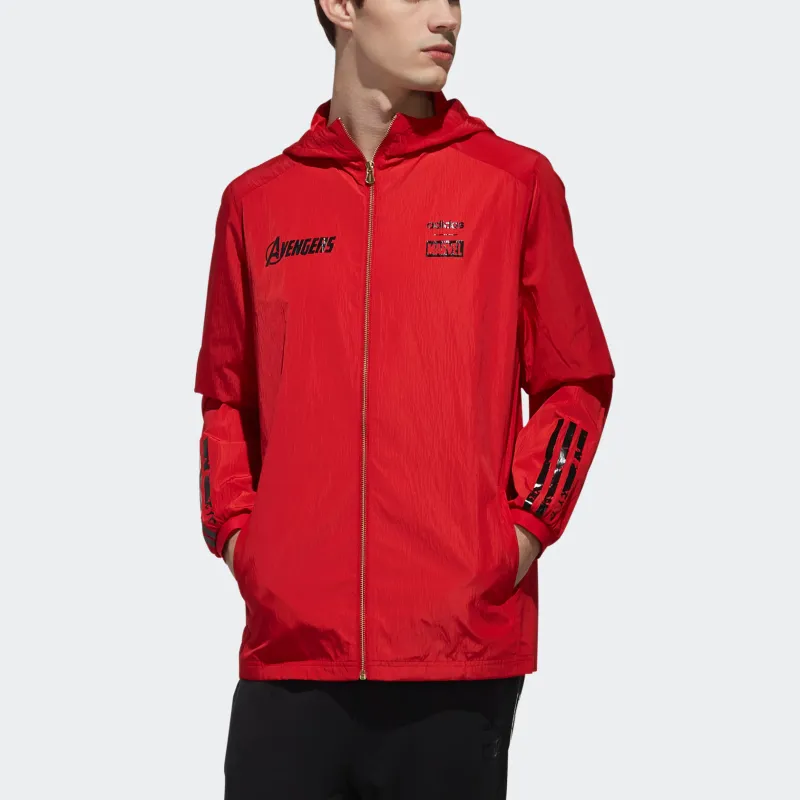Adidas Neo x Marvel Jackets Coats Men's Red-2