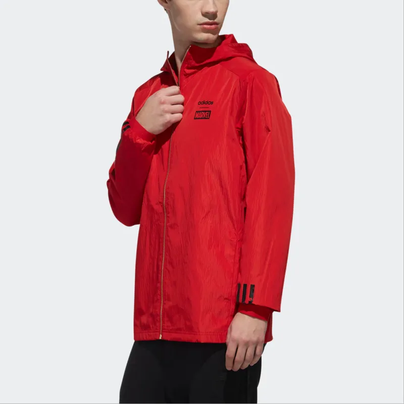 Adidas Neo x Marvel Jackets Coats Men's Red-5