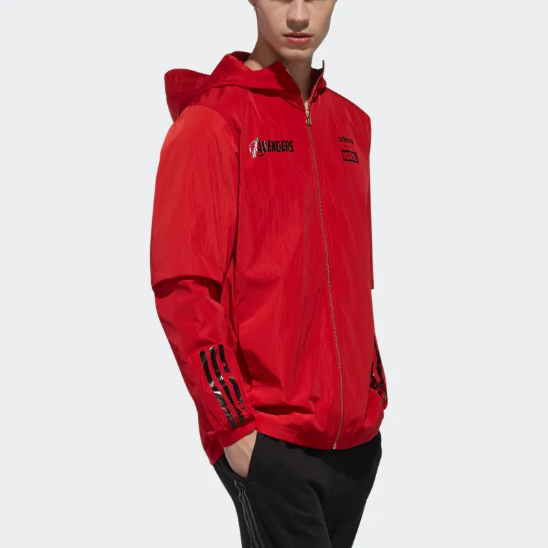 Adidas Neo x Marvel Jackets Coats Men's Red-4