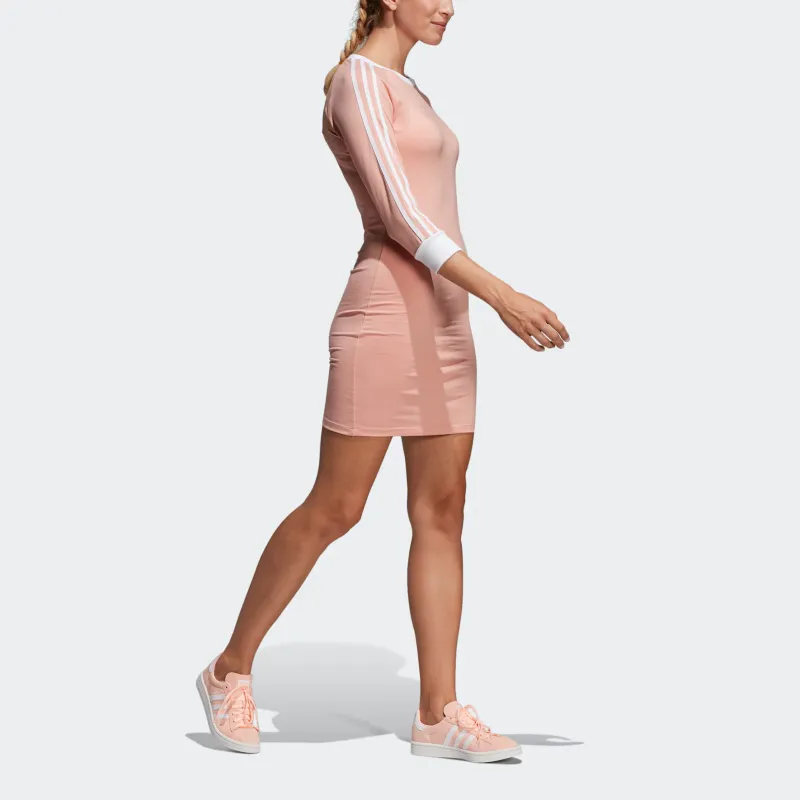 Adidas Originals Long Sleeved Dress Women's Pink-4