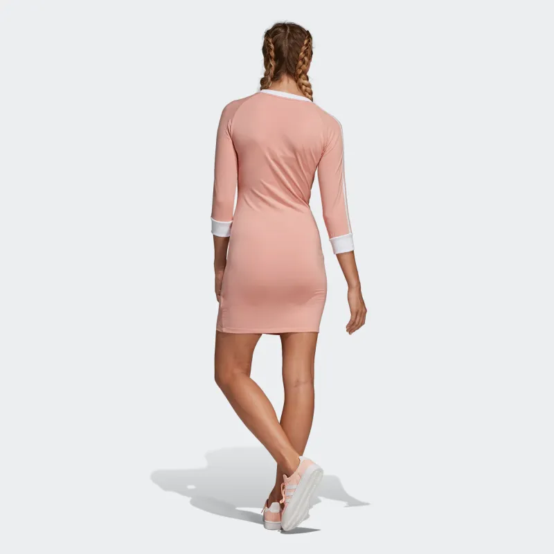 Adidas Originals Long Sleeved Dress Women's Pink-3