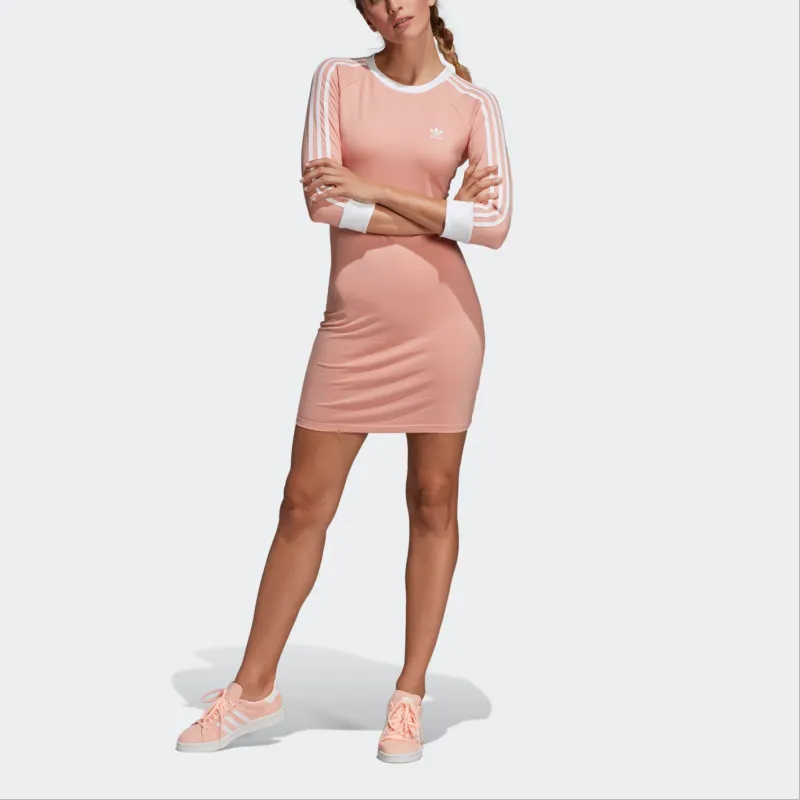 Adidas Originals Long Sleeved Dress Women's Pink-2