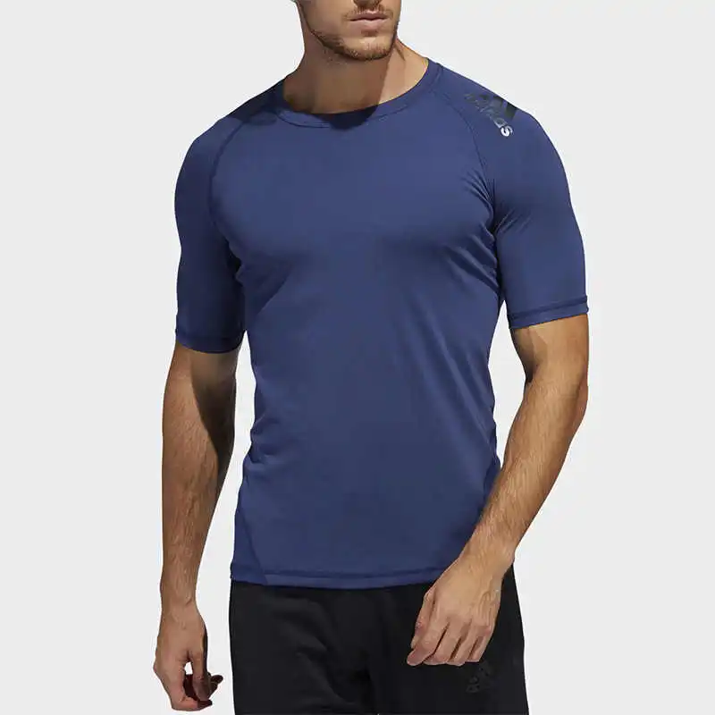 Adidas T Shirts Men Dark Blue-2