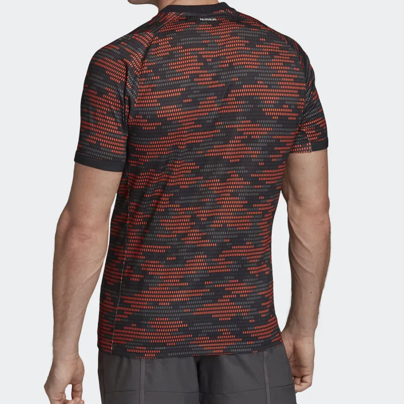 Adidas T Shirt Men's Gray/Black/Orange-4