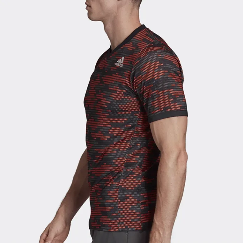 Adidas T Shirt Men's Gray/Black/Orange-5