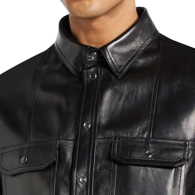 TOM FORD Nappa Western Shirt-4