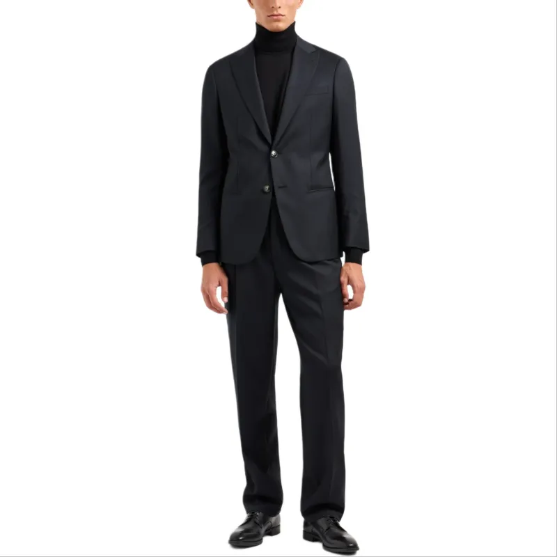 GIORGIO ARMANI Single breasted Soho Line Suit In Virgin Wool Armure-1