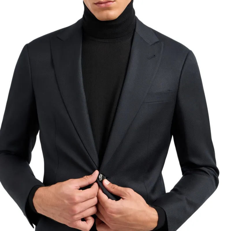 GIORGIO ARMANI Single breasted Soho Line Suit In Virgin Wool Armure-4
