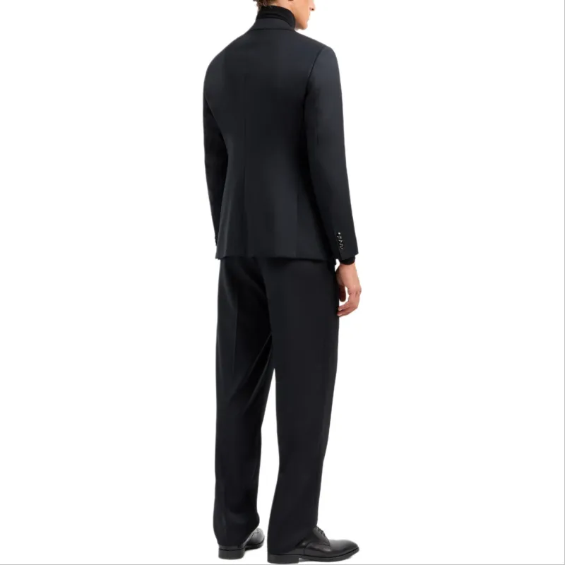 GIORGIO ARMANI Single breasted Soho Line Suit In Virgin Wool Armure-3