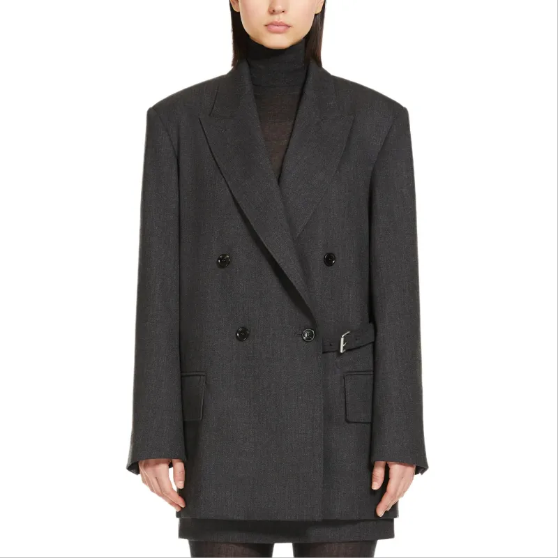 MaxMara Latino Collection Business Suit Coat Women's Dark Gray-2