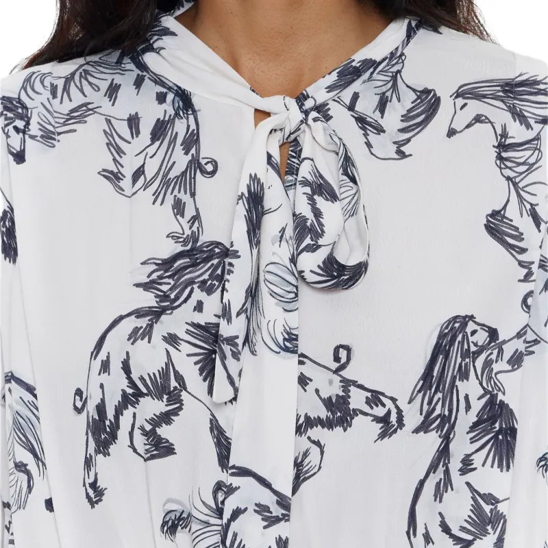 Bimba Y Lola Greyhound print Midi Dress-4