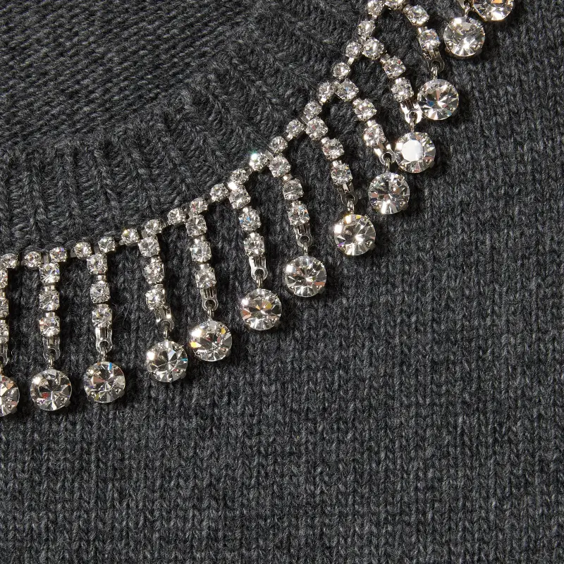 GUCCI Embellished Crewneck Knit Jumper-6