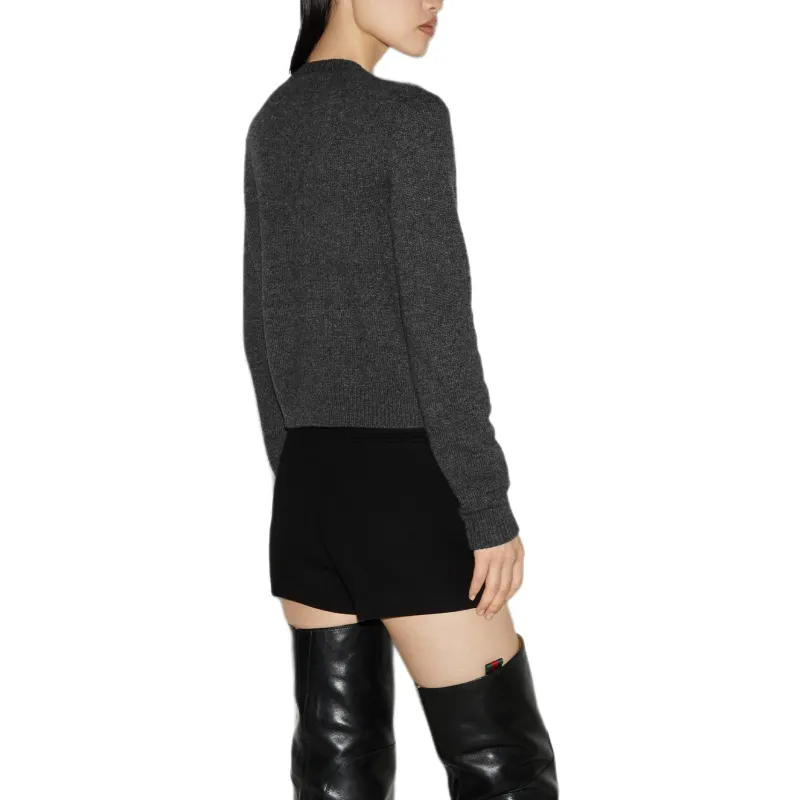 GUCCI Embellished Crewneck Knit Jumper-2