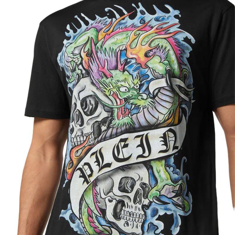 PHILIPP PLEIN Graphic print Cotton T shirt-4