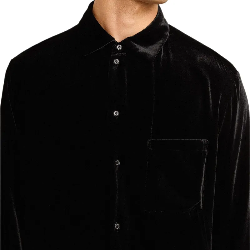Golden Goose Long Sleeved Buttoned Velvet Shirt-7
