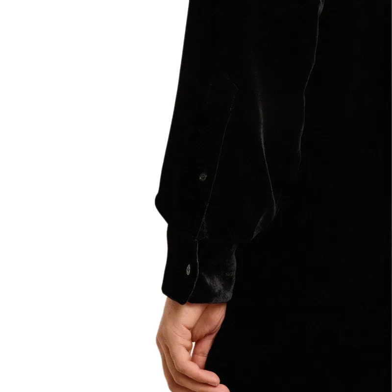 Golden Goose Long Sleeved Buttoned Velvet Shirt-9