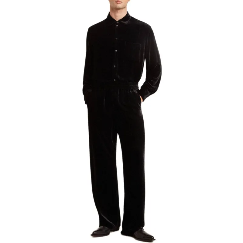 Golden Goose Long Sleeved Buttoned Velvet Shirt-2