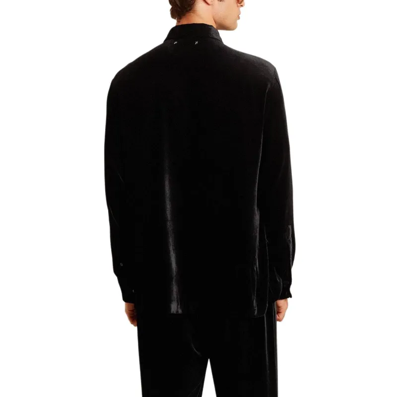 Golden Goose Long Sleeved Buttoned Velvet Shirt-5