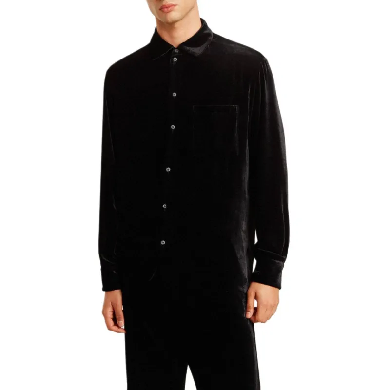 Golden Goose Long Sleeved Buttoned Velvet Shirt-3