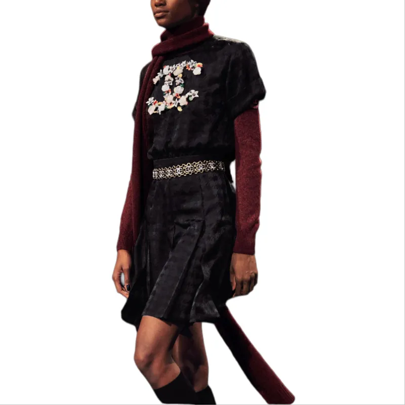 CHANEL FW24 Short-Sleeved Dresses Women's Black-1