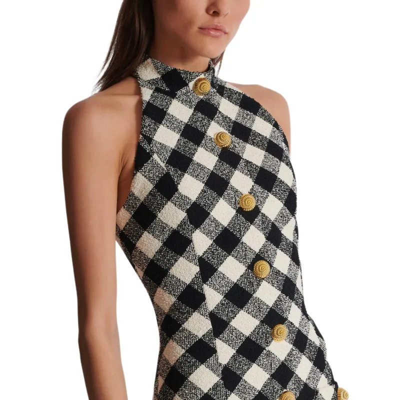 BALMAIN Halterneck Mini Dress-6