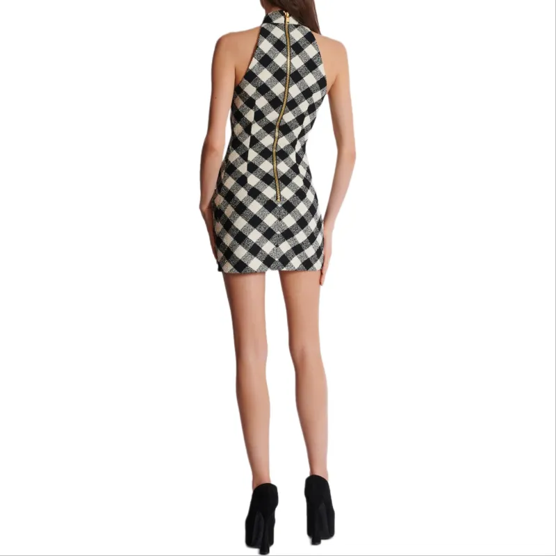 BALMAIN Halterneck Mini Dress-2