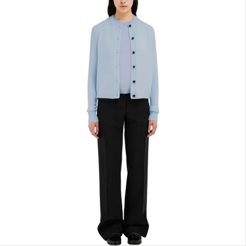 FERRAGAMO FW24 Cashmere Sweater Women's Light Blue-1