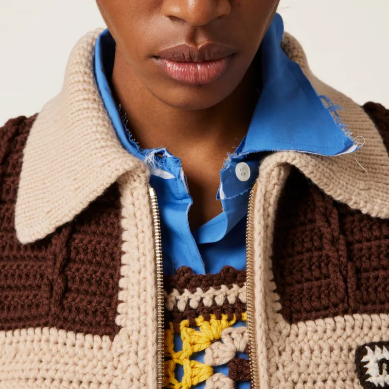 MIU MIU Logo Embroidered Long Sleeved Shirt-4