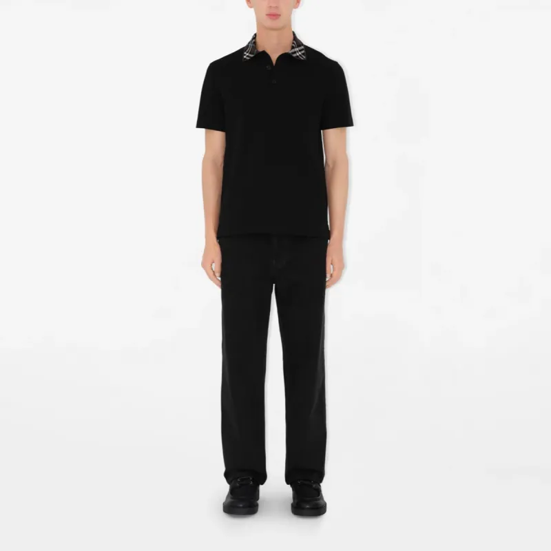 Burberry Check Collar Polo Shirt-1