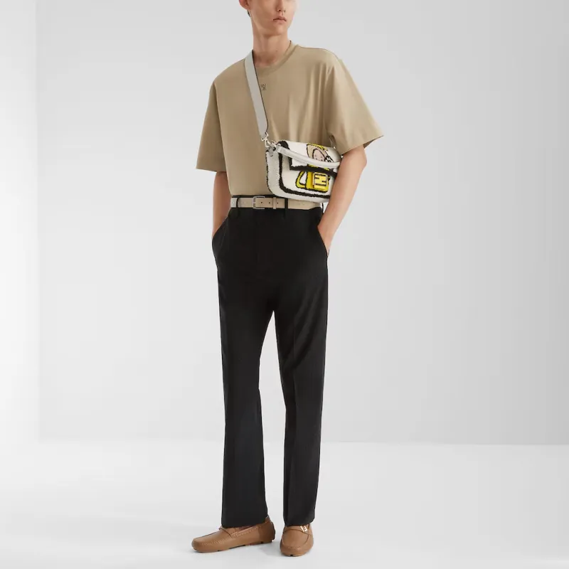 FENDI Casual Pants Men Black-2
