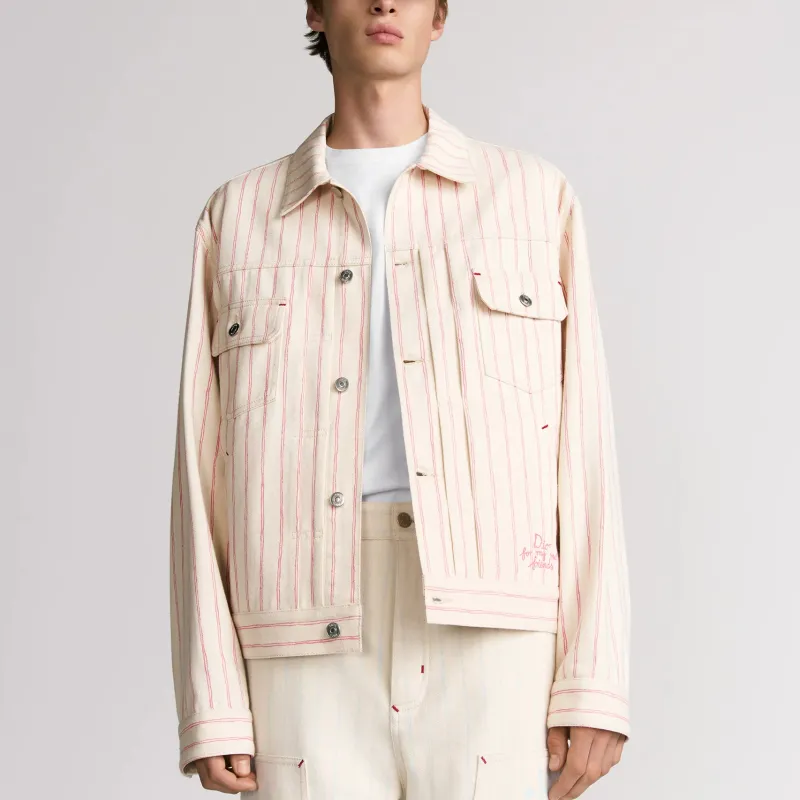 DIOR SS25 Denim Jacket Men's White-3