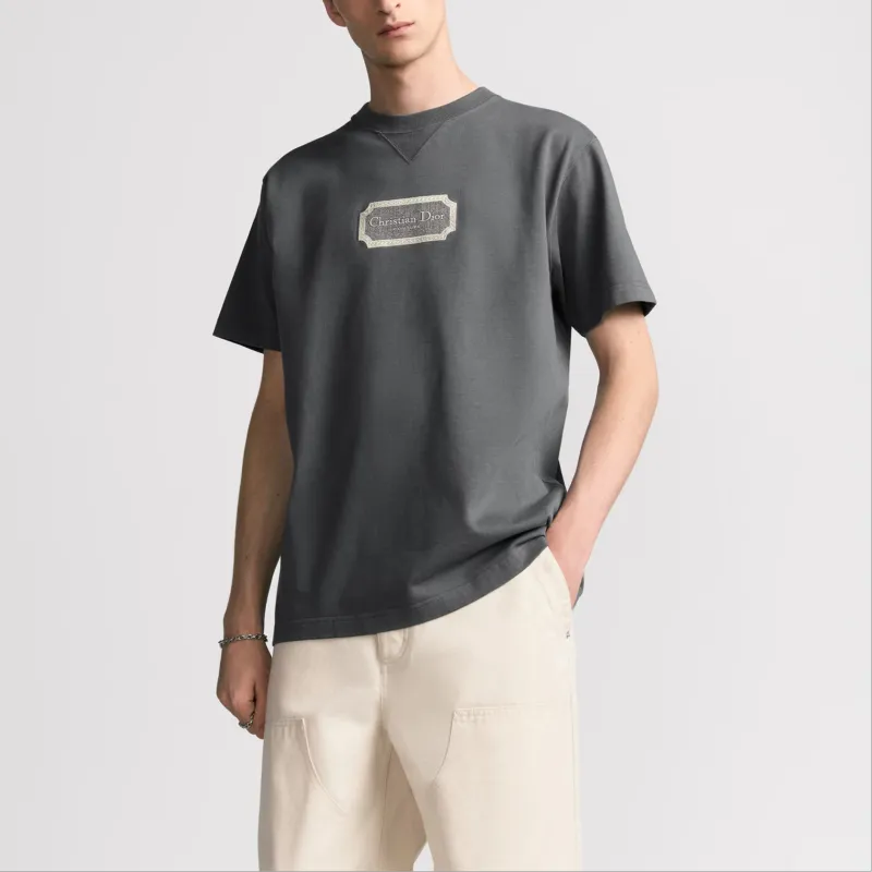 DIOR T Shirts Men Gray-4