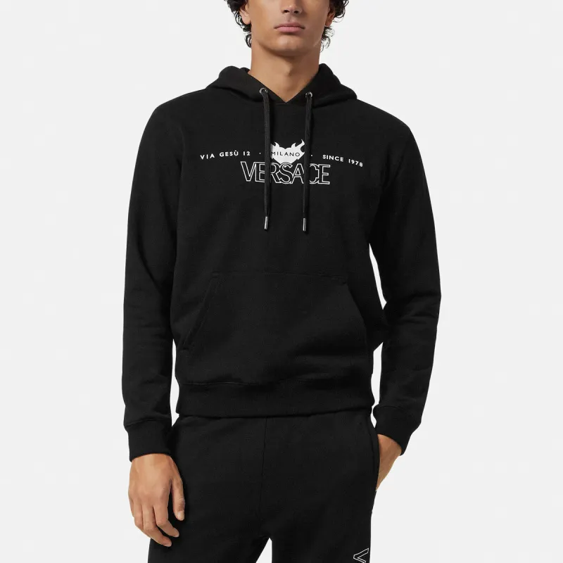 VERSACE Logo Printed Hoodie-2