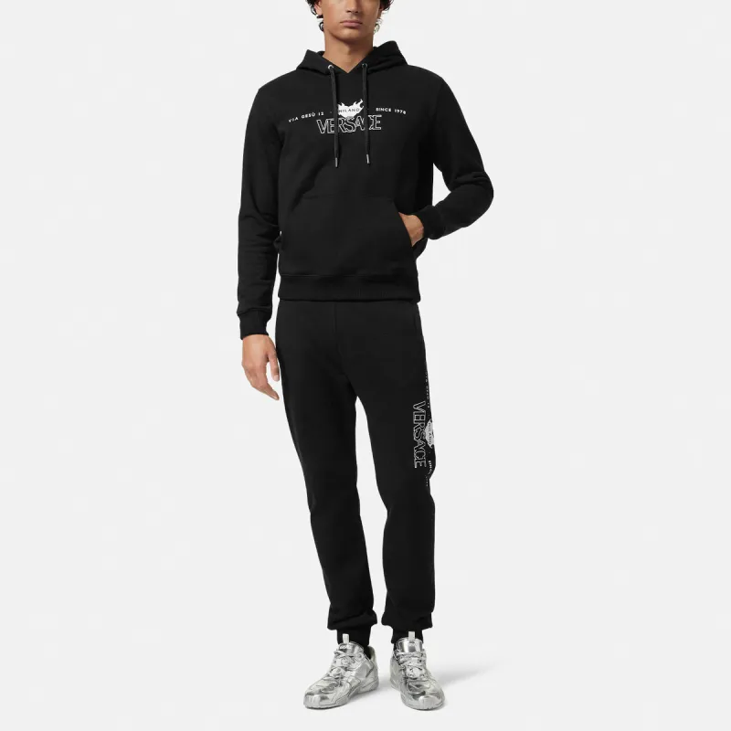 VERSACE Logo Printed Hoodie-1