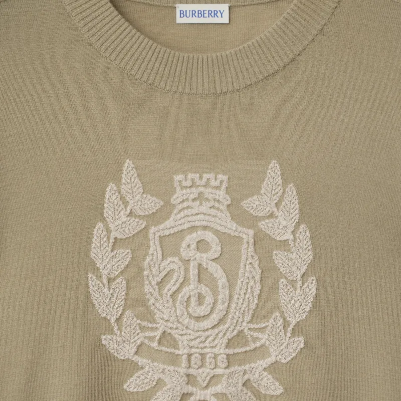 Burberry B Crest Embroidered Knitted Jumper-4