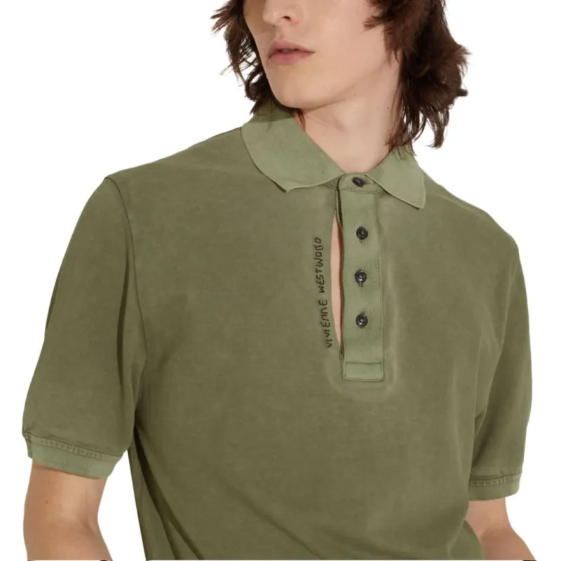 Vivienne Westwood Garment dyed Piqué Polo Shirt-5