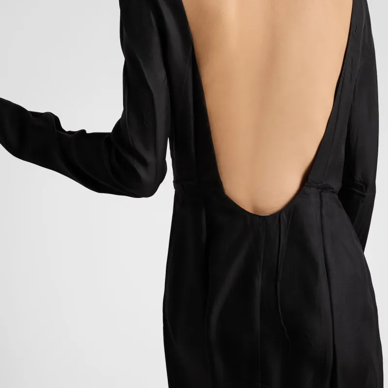 PRADA Long Sleeved Dress Women's Black-5