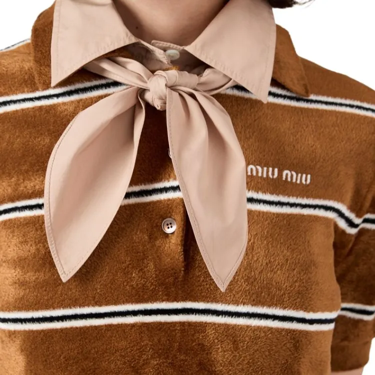 MIU MIU SS25 Polo Shirt Women's Tobacco-4