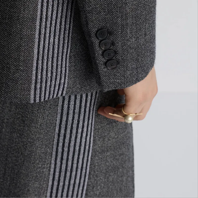 DIOR SS25 Spring Summer Ready to Wear Collection Business Suit Coat Women's Gray-6