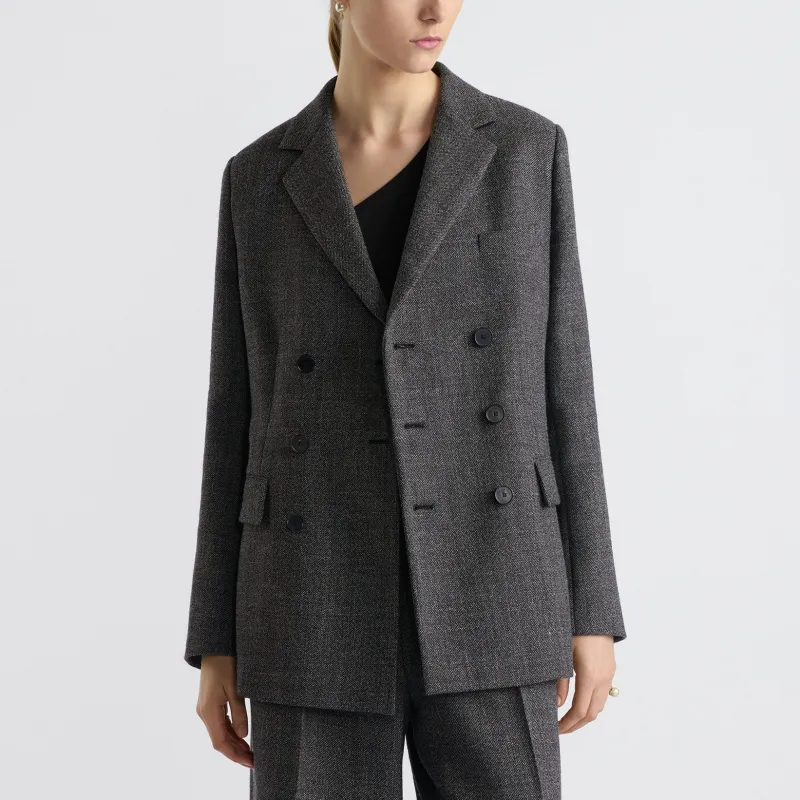 DIOR SS25 Spring Summer Ready to Wear Collection Business Suit Coat Women's Gray-3