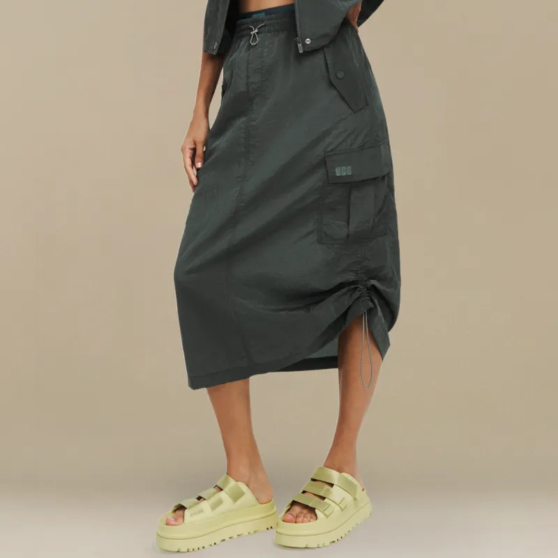 UGG SS25 Casual Long Skirts Women's Forest Green-3