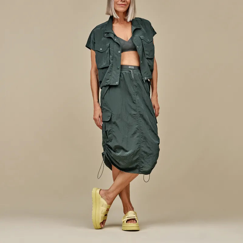 UGG SS25 Casual Long Skirts Women's Forest Green-2