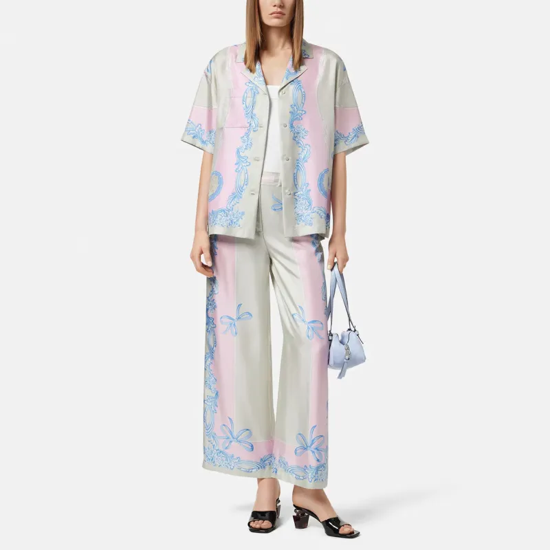VERSACE Medusa print Silk Shirt-1