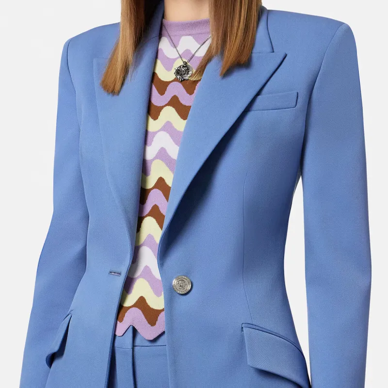 VERSACE Dv Single breasted Blazer-4