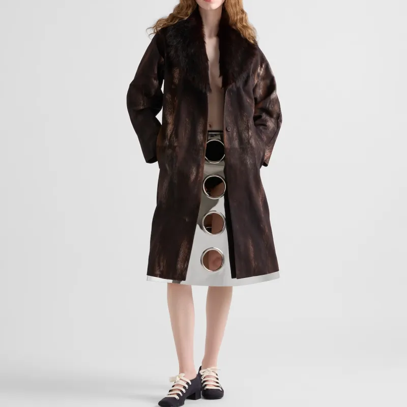 PRADA Coats Women's Cocoa Brown-1