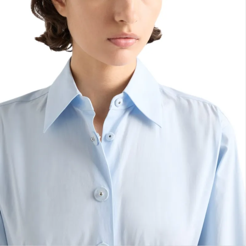 PRADA Pleated Poplin Dress-3