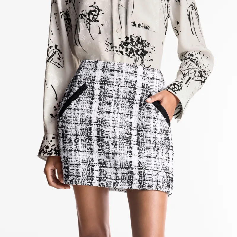 LOUIS VUITTON Casual Short Skirts Women's Black White-2