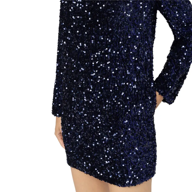 Elisabetta Franchi Long-Sleeved Dresses Women's Marine Blue-2